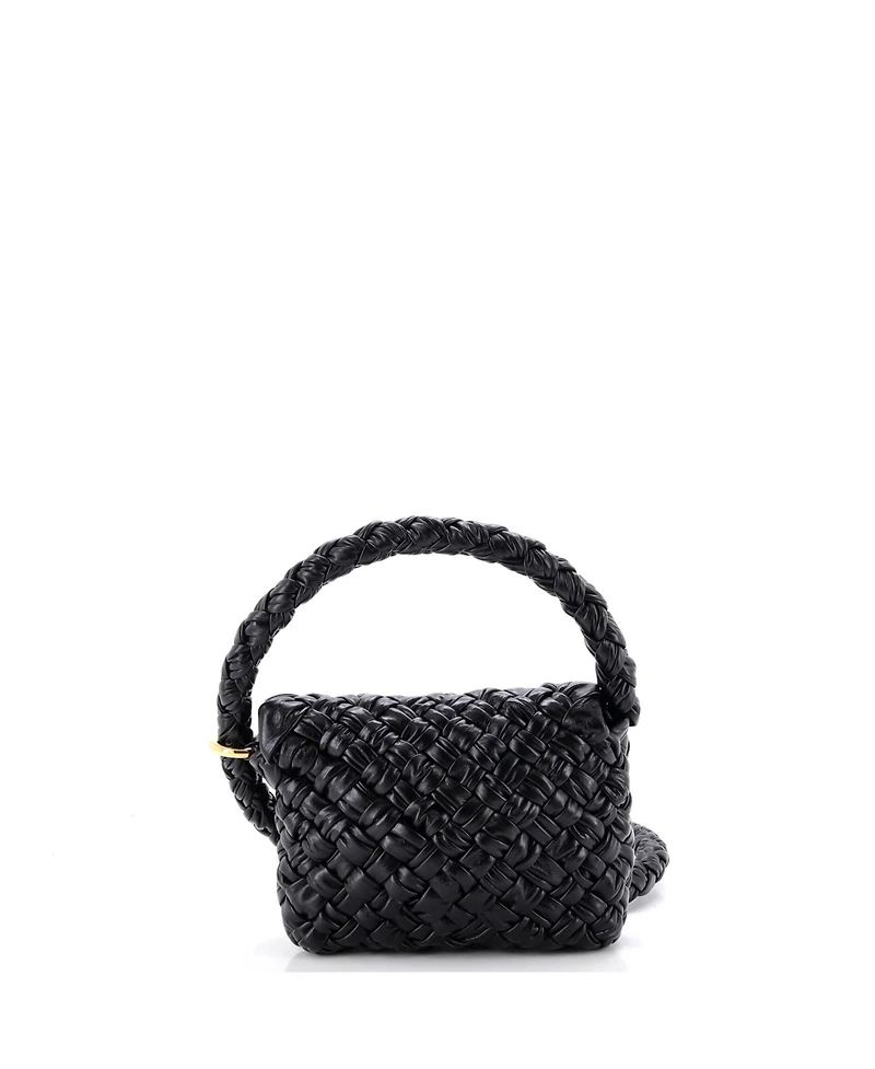 Pre-Owned Bottega Veneta Kalimero Citta Shoulder Bag Intrecciato Plisse Leather