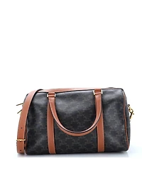 Pre-Owned Celine Medium Boston Bag Triomphe Coated Canvas