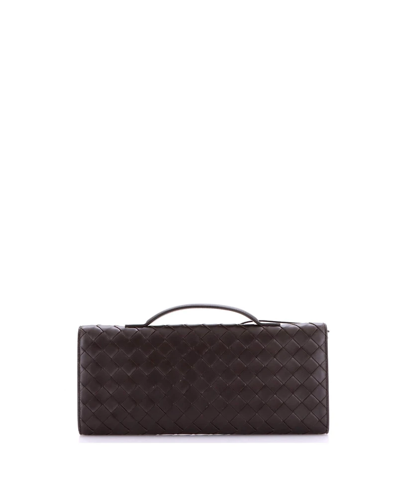 Pre-Owned Bottega Veneta Long Andiamo Top Handle Clutch Intrecciato Nappa