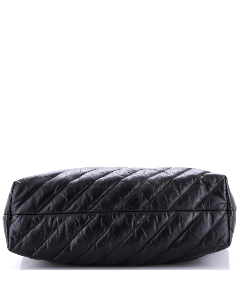 Pre-Owned Balenciaga Crush Carry All Chain Tote Quilted Leather