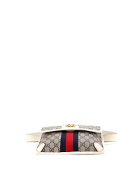 Pre-Owned Gucci Ophidia Flap Belt Bag Gg Coated Canvas with Leather