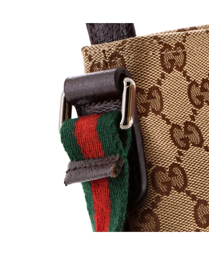 Pre-Owned Gucci Small Web Strap Messenger Bag Gg Canvas