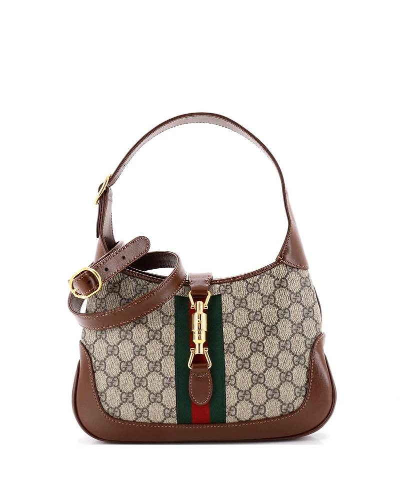 Pre-Owned Gucci Small Jackie 1961 Hobo Gg Coated Canvas