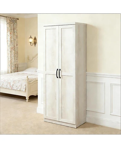 Clihome Double Door Storage Cabinet, 23.5" Kitchen Cabinet with Adjustable Shelves