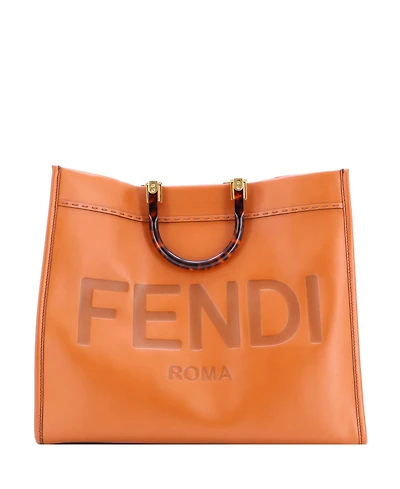 Pre-Owned Fendi Large Sunshine Shopper Tote Leather