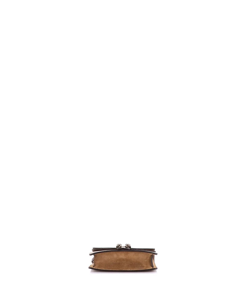 Pre-Owned Gucci Super Mini Dionysus Bag Gg Coated Canvas