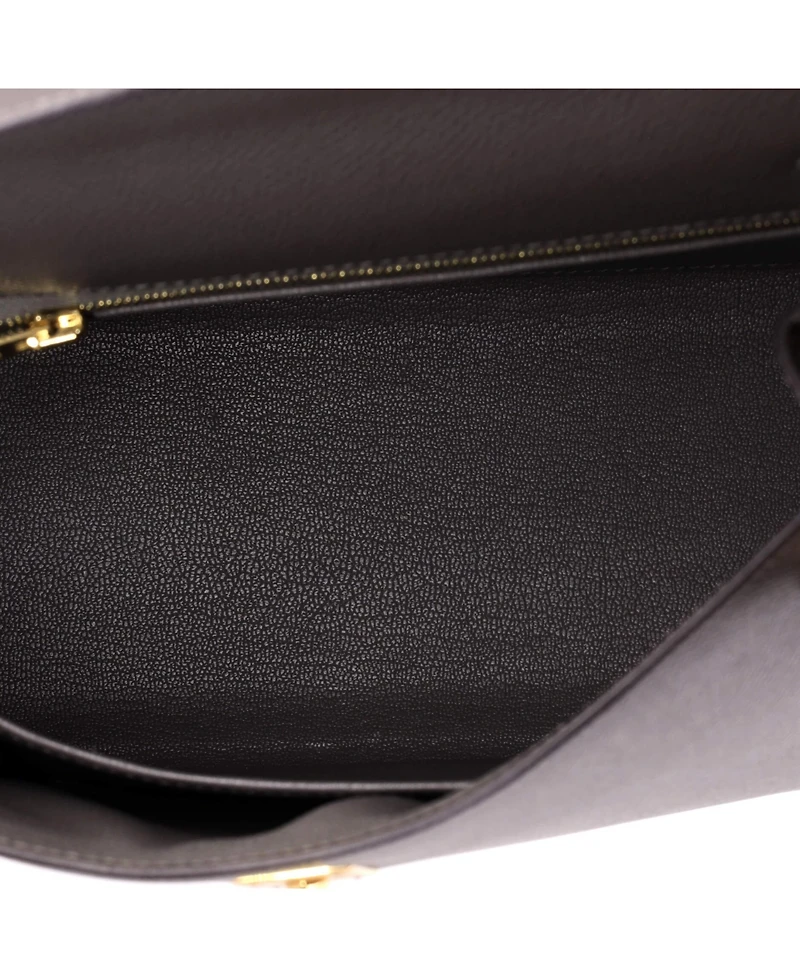 Pre-Owned HERMES Kelly 25 Handbag Grey Epsom with Gold Hardware