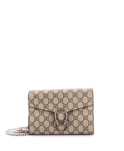 Pre-Owned Gucci Small Dionysus Chain Wallet Gg Coated Canvas