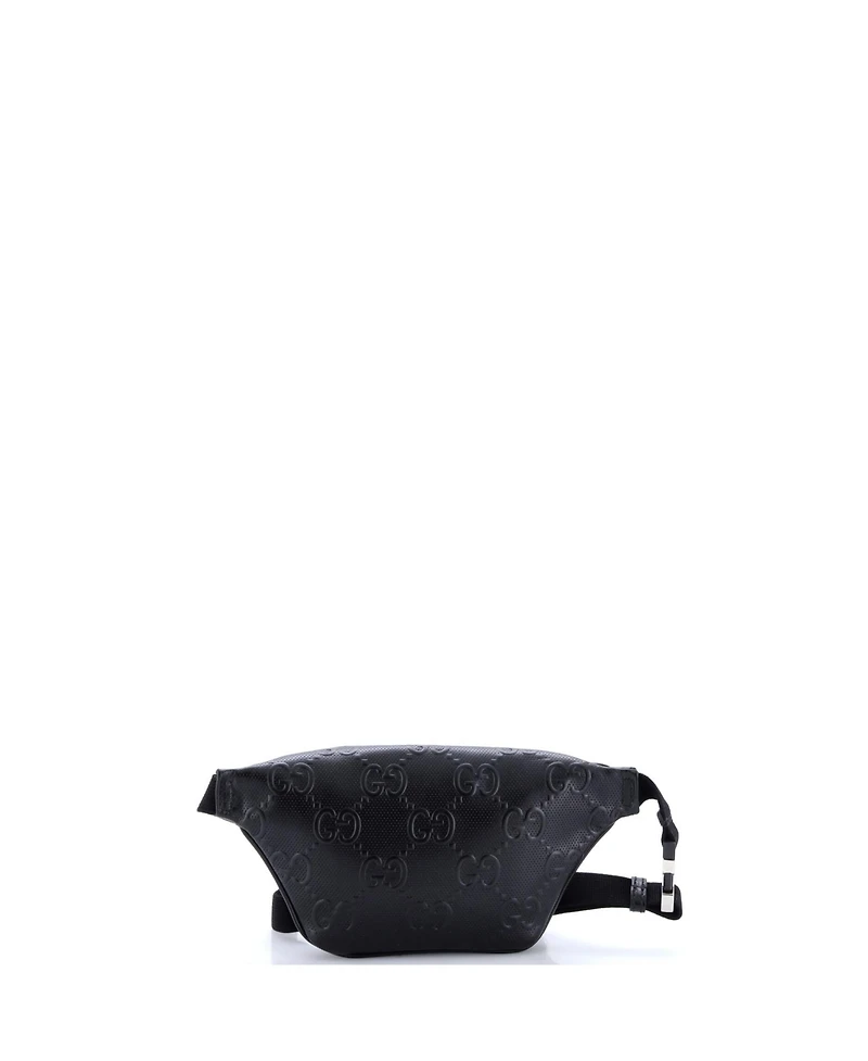 Pre-Owned Gucci Small Belt Bag Gg Embossed Perforated Leather