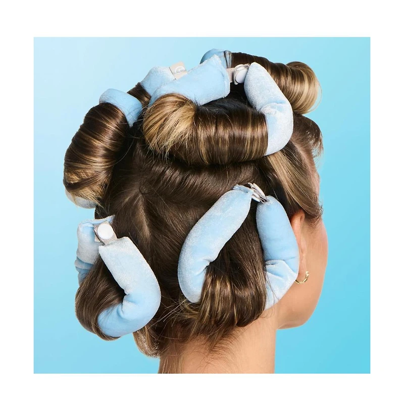 Gimme Beauty Chill Curl Heatless Flex Rods Gentle and Bendable Hair Rods for Overnight Curls Snap Closure for Secure Hold Medium Hair, 6 Count