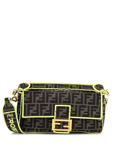 Pre-Owned Fendi Medium Baguette Nm Bag Zucca Canvas
