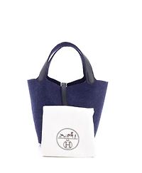 Pre-Owned HERMES Mm Picotin Lock Bag Felt with Leather