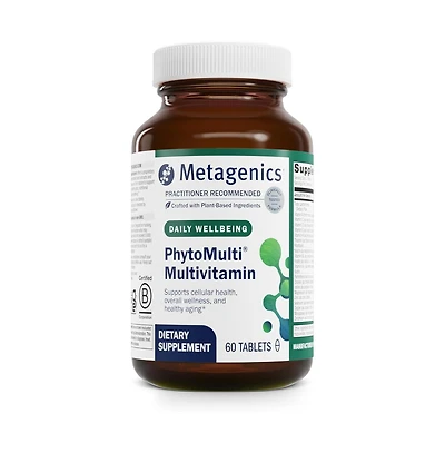 Metagenics PhytoMulti Multivitamin Without Iron for Men and Women with 20 Plus Vitamins, Minerals, Phytonutrients for Antioxidant 60 Tablets