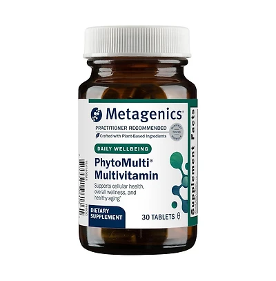 Metagenics PhytoMulti Multivitamin Without Iron for Men and Women with 20 Plus Vitamins, Minerals and Phytonutrients for Antioxidant 30 Tablets
