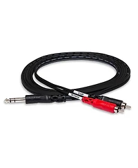 Hosa Technology 2x 6.6' (2 Meters) Stereo 1/4" Male to Two Rca Male Y-Cable
