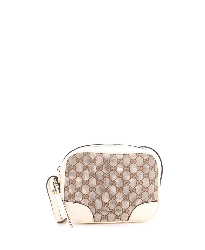 Pre-Owned Gucci Mini Bree Disco Crossbody Bag Gg Canvas with Leather