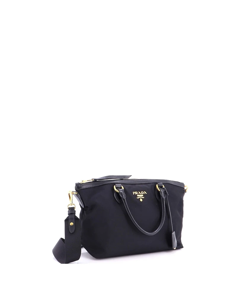 Pre-Owned Prada Small Convertible Zip Tote Tessuto