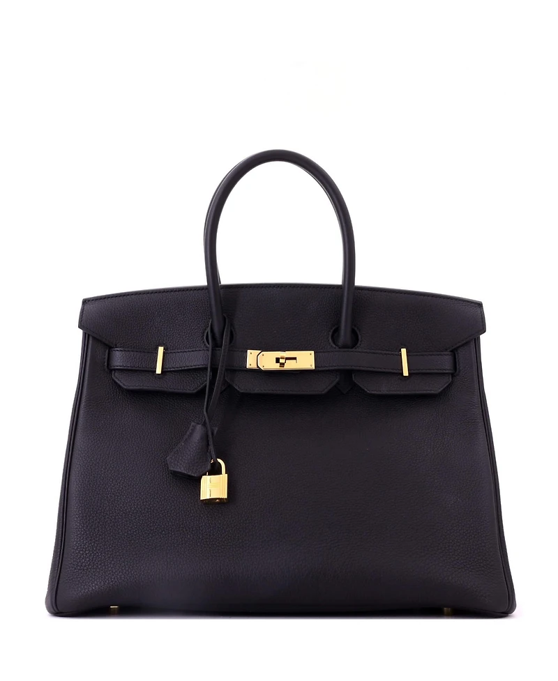 Pre-Owned HERMES Birkin 35 Handbag Togo with Gold Hardware