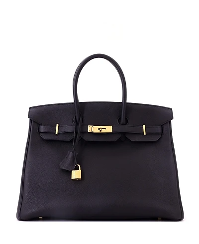 Pre-Owned HERMES Birkin 35 Handbag Togo with Gold Hardware