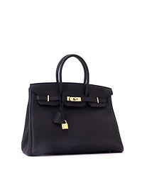 Pre-Owned HERMES Birkin 35 Handbag Togo with Gold Hardware