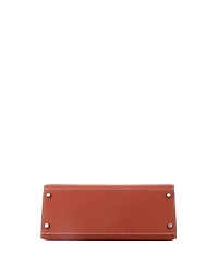 Pre-Owned HERMES Kelly 28 Handbag Brown Epsom with Palladium Hardware
