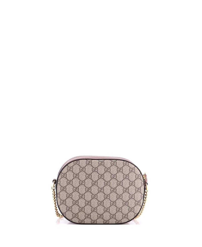 Pre-Owned Gucci Mini Chain Crossbody Bag Gg Coated Canvas and Leather