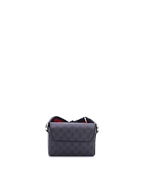 Pre-Owned Gucci Super Mini Web Flap Messenger Bag Gg Coated Canvas