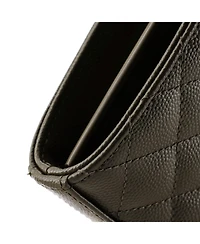 Pre-Owned Saint Laurent Medium Classic Monogram Chain Wallet Mixed Matelasse Leather