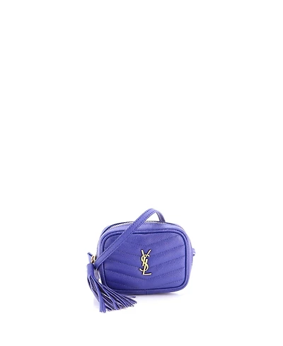 Pre-Owned Saint Laurent Baby Lou Camera Bag Matelasse Chevron Leather