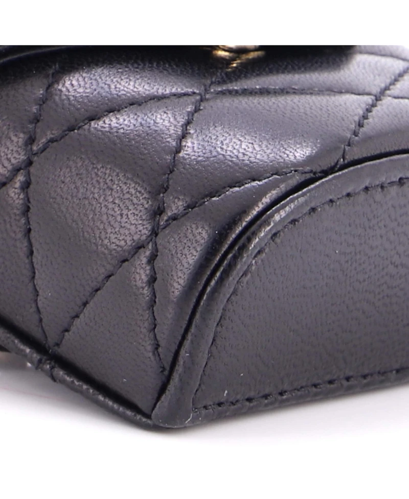 Pre-Owned Saint Laurent June Box Bag Charm Quilted Leather