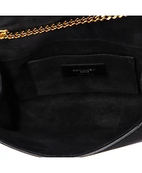 Pre-Owned Saint Laurent Small Classic Monogram Fringe Crossbody Bag Suede