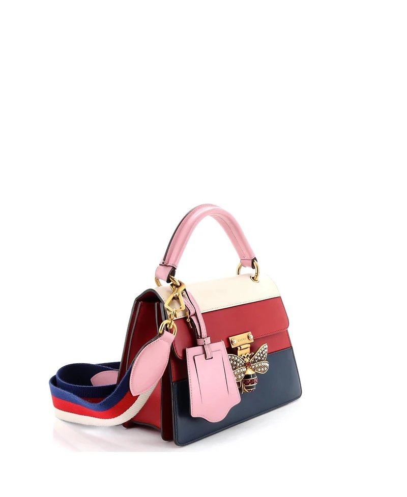 Pre-Owned Gucci Small Queen Margaret Top Handle Bag Colorblock Leather