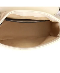 Pre-Owned Gucci Mini Gg Marmont Top Handle Flap Bag Mixed Matelasse Leather