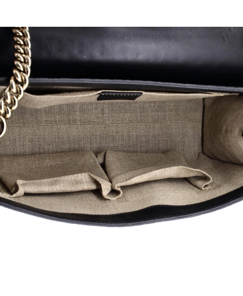 Pre-Owned Gucci Medium Emily Chain Flap Bag Microguccissima Leather