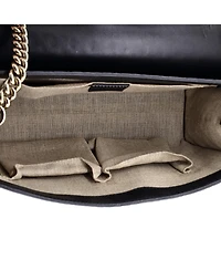 Pre-Owned Gucci Medium Emily Chain Flap Bag Microguccissima Leather