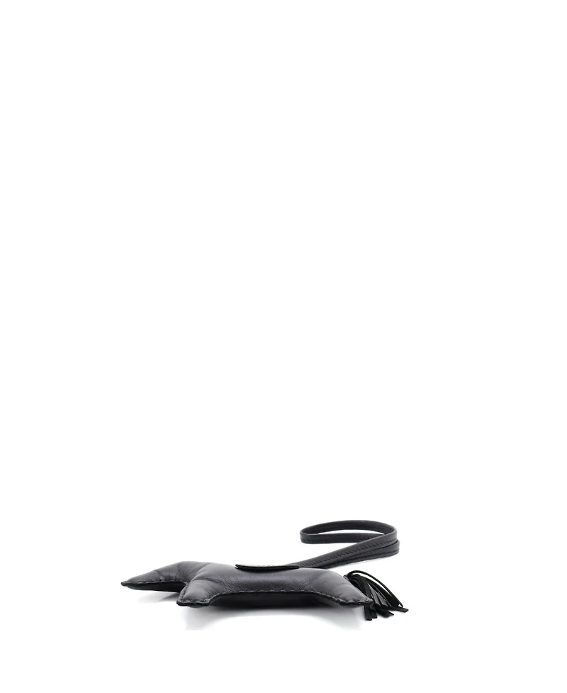 Pre-Owned HERMES Mm So Black GriGri Rodeo Bag Charm Leather