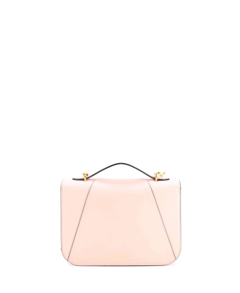 Pre-Owned Versace Small Virtus Flap Shoulder Bag Leather