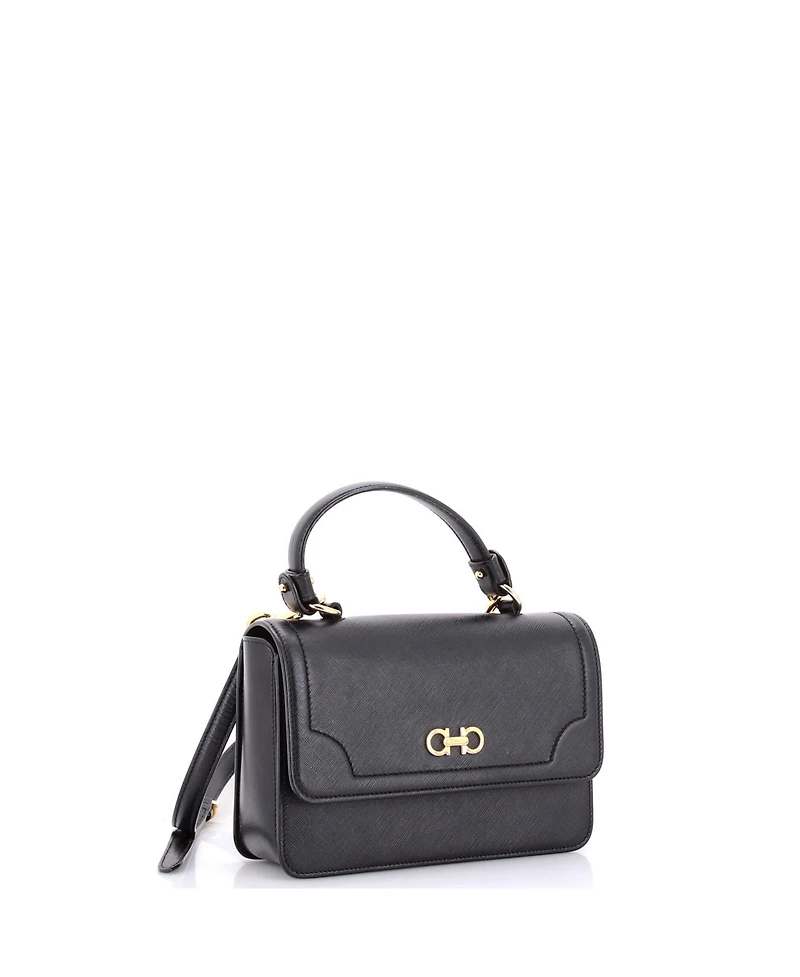 Pre-Owned Salvatore Ferragamo Small Seila Top Handle Bag Leather