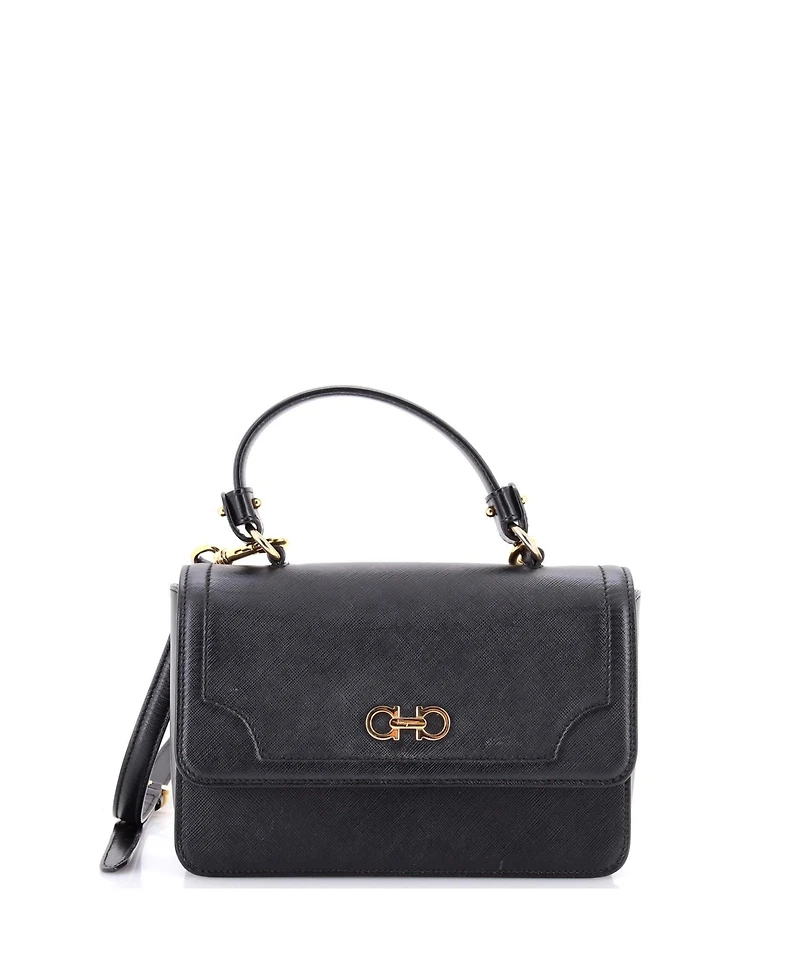 Pre-Owned Salvatore Ferragamo Small Seila Top Handle Bag Leather