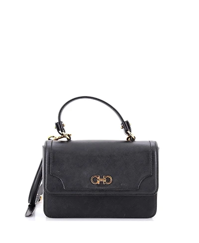 Pre-Owned Salvatore Ferragamo Small Seila Top Handle Bag Leather