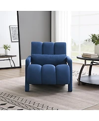 Streamdale Furniture Modern Upholstered Accent Chair with Pillow Linen