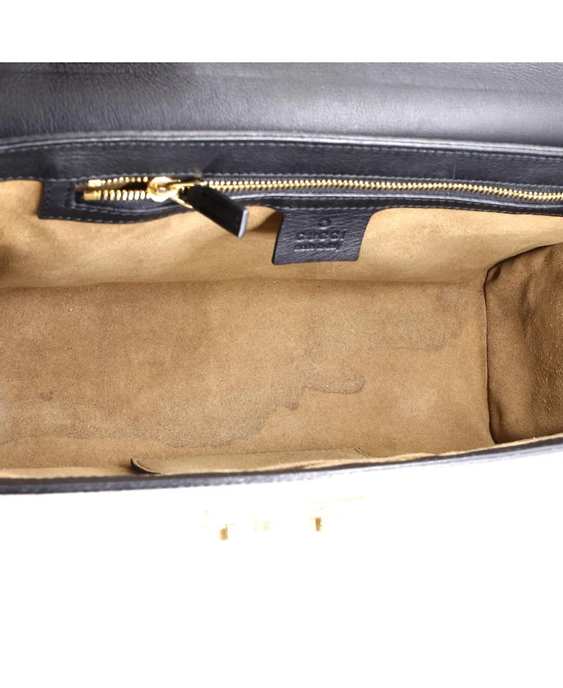 Pre-Owned Gucci Medium Padlock Shoulder Bag Gg Coated Canvas and Leather
