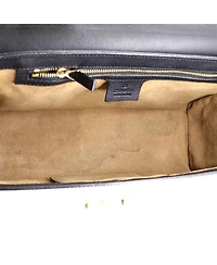 Pre-Owned Gucci Medium Padlock Shoulder Bag Gg Coated Canvas and Leather