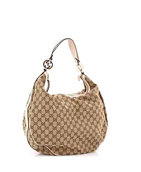 Pre-Owned Gucci Large Twins Hobo Gg Canvas