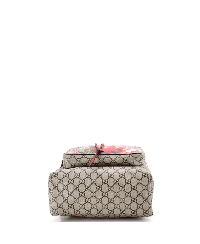 Pre-Owned Gucci Medium Buckle Backpack Blooms Print Gg Coated Canvas
