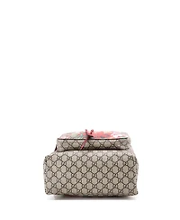 Pre-Owned Gucci Medium Buckle Backpack Blooms Print Gg Coated Canvas
