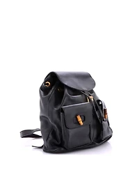 Pre-Owned Gucci Medium Vintage Bamboo Backpack Leather