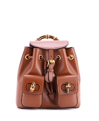 Pre-Owned Gucci Small Bamboo Backpack Leather