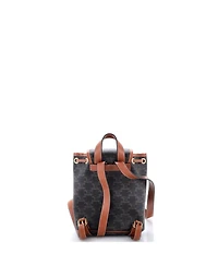 Pre-Owned Celine Mini Folco Backpack Triomphe Coated Canvas