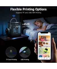 Ltmate Smart 3D Printers,Fully Assembled, for Kids and Beginners with WiFi High Precision 3D Printing, Auto Leveling